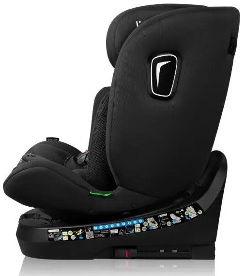 Lionelo - Forgatható autós gyerekülés bázissal BRAVE i-Size 40-150 cm fekete karbon