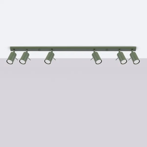 Sollux SL.1505 - Spotlámpa RING 6xGU10/10W/230V zöld