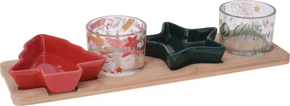 Snow karácsonyi porcelán készlet 5 darabos