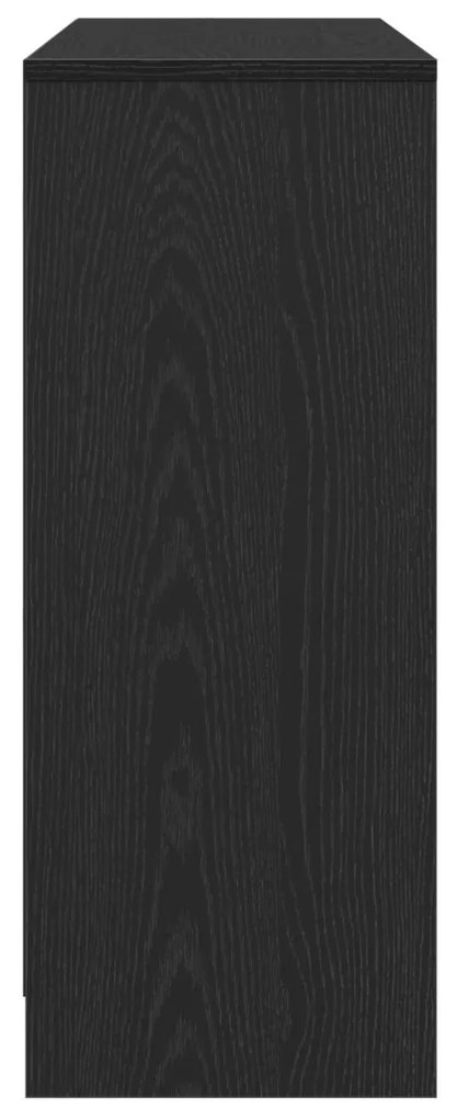 Fekete Tölgy Büfé 102x33x75 cm Műanyag Fa