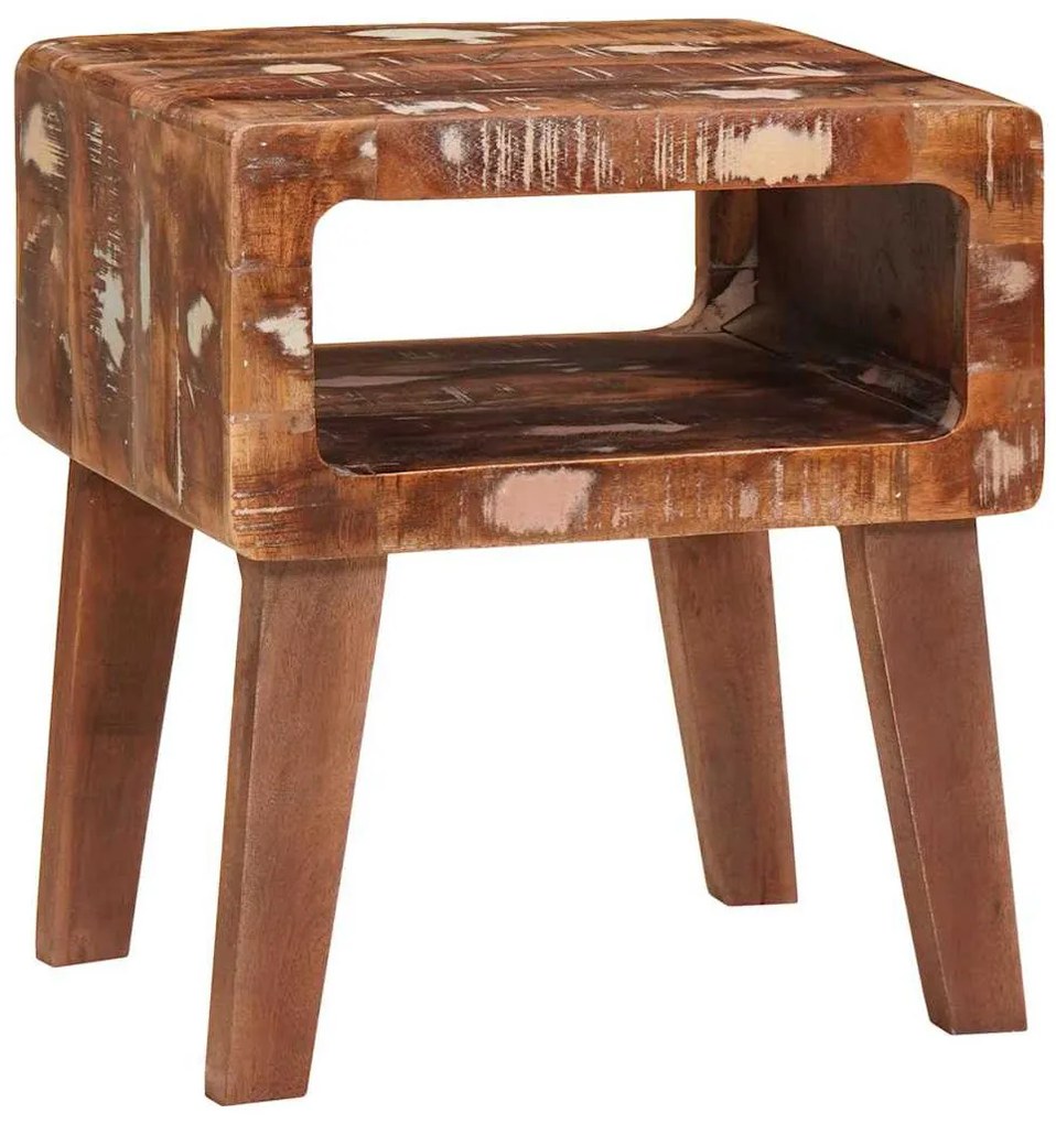 Végasztalok Sokszínű 40 x 32 x 46 cm tömör újrahasznosított fa