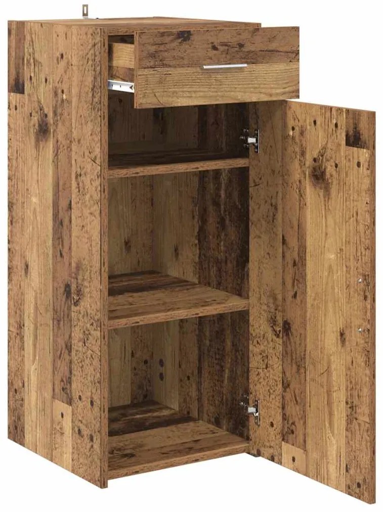 Széf fiókkal kézműves tölgy 42.5 x 40 x 93 cm Faanyag