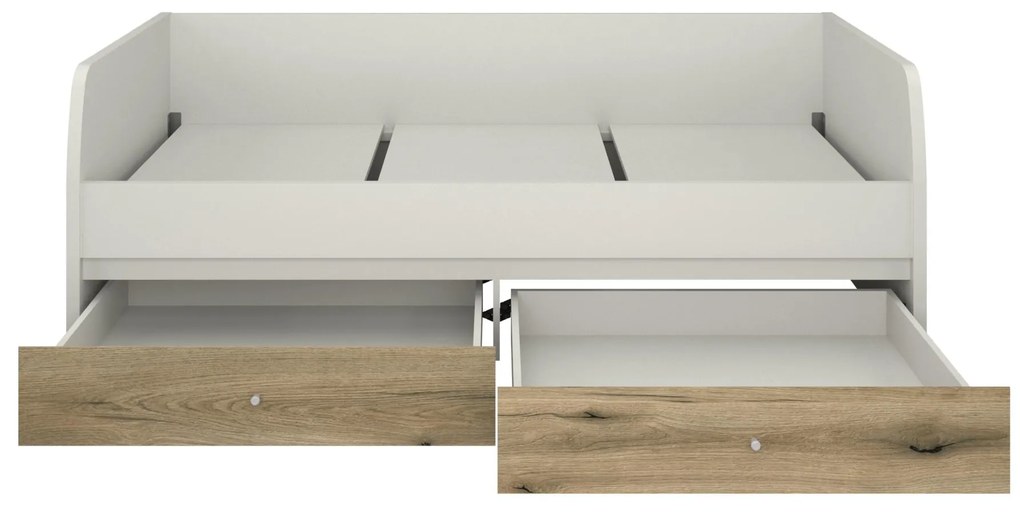 Egyszemélyes ágy 90 cm (heverő) Kodro (kasmír + evoke tölgy) (ágyráccsal) (tárolóhellyel). Akció -15%. 1116939