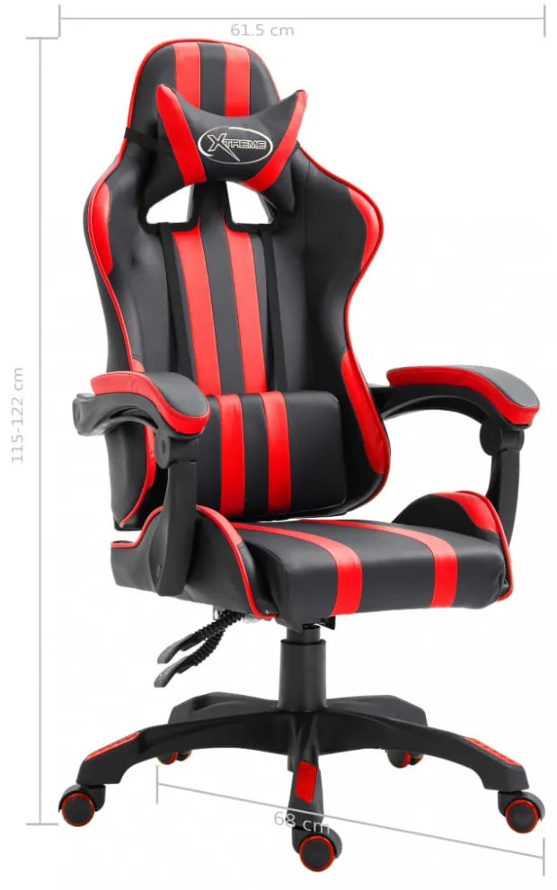 piros műbőr gamer szék