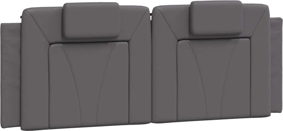 szürke műbőr fejtámla párna Viana 140 cm