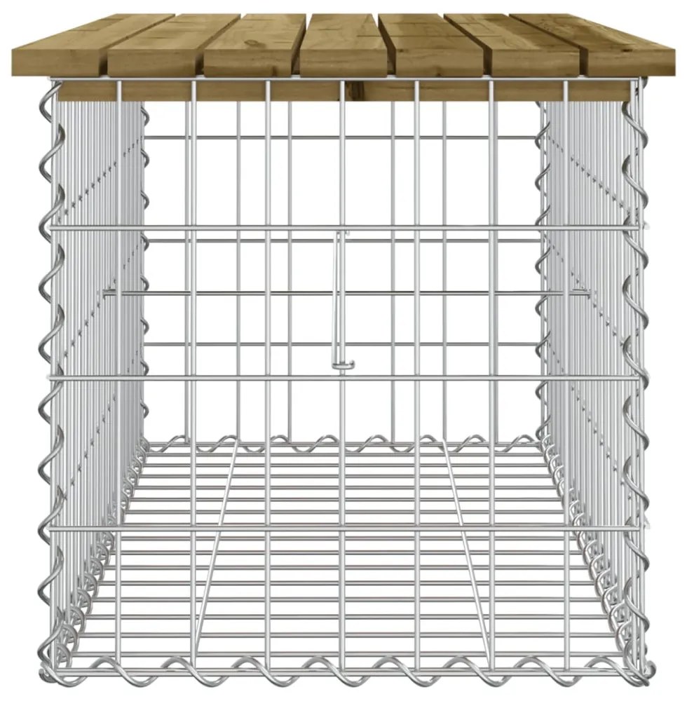 impregnált fenyőfa gabion kerti pad 83 x 44 x 42 cm