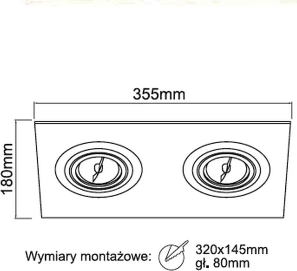 Orlicki Design FARO II OR83422 Beépíthető spotlámpa 2x17W/GU10/ES111