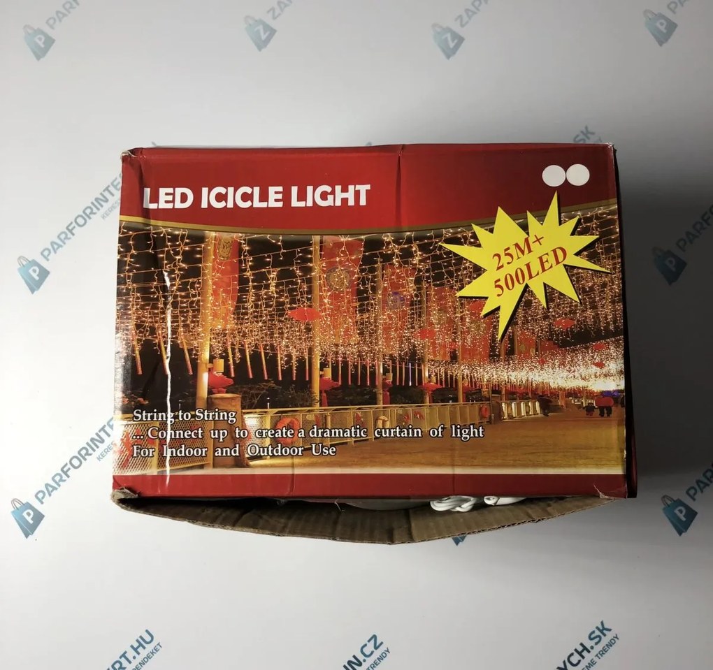 Kültéri karácsonyi LED függöny 25M+ 500LED - colored