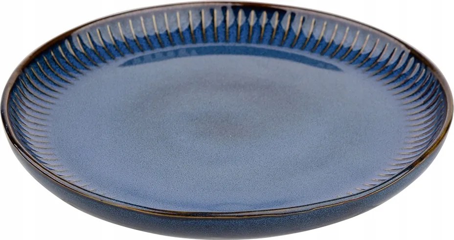 Ebédlő porcelán tányér 26 cm Retro Reactive stripes sötétkék