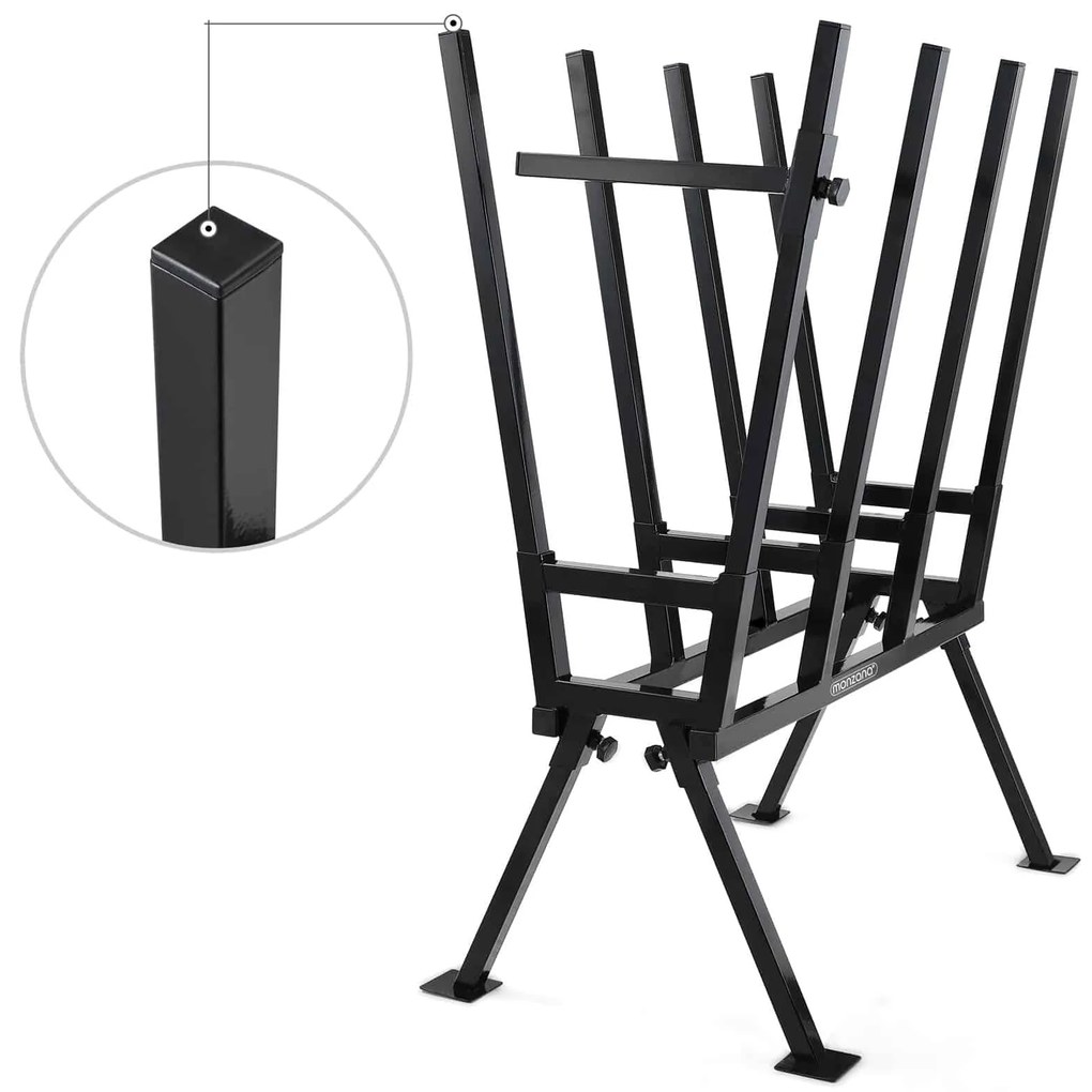 monzana® Fából készült vágóállvány rögzítő konzollal - 77x50x105 cm