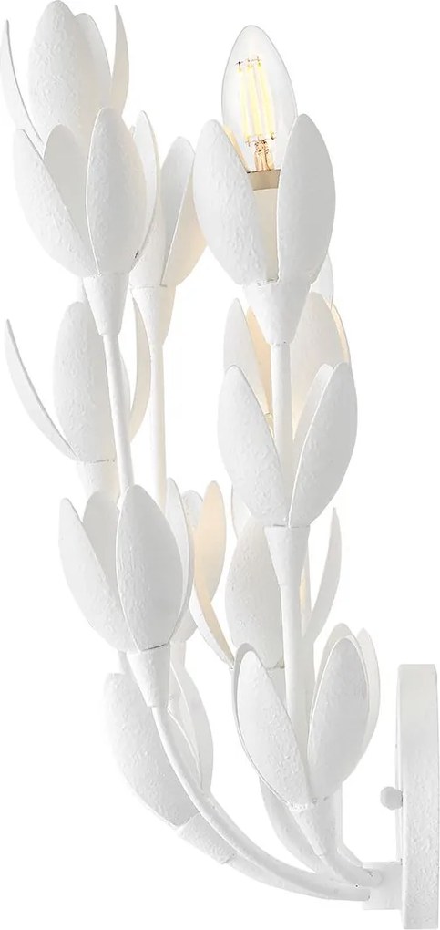 Quintiesse klasszikus fali lámpa flora fehér elsqn-flora-3w-wht