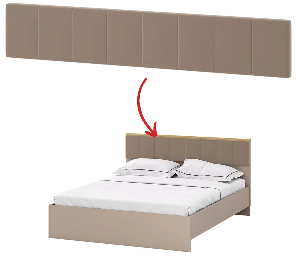 Franciaágy 160 cm Indices (taupe + kő tölgy) . 1116879