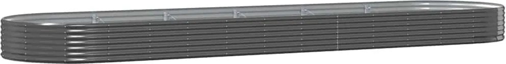 vidaXL antracitszürke horganyzott acél kerti magaságyás 523x140x36 cm