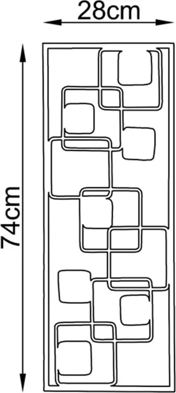 Fém fali dekoráció, 74×28 cm – TR891TNL1839