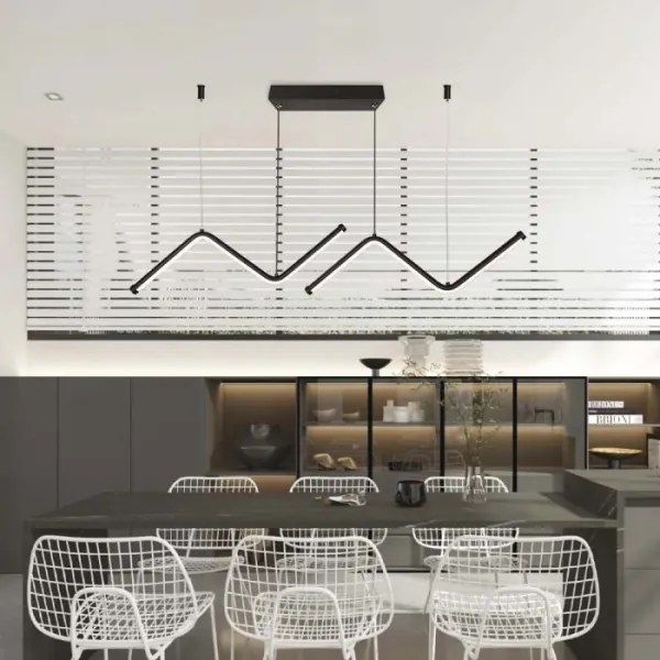 LED Csillár zsinóron LED/12W/230V 4000K fekete