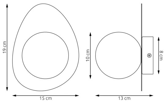 OVO fali lámpa 1xG9/8W/230V bézs