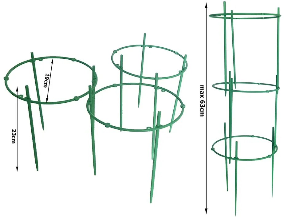 VERK Kör alakú támasz cserepes növényekhez - 3 kör