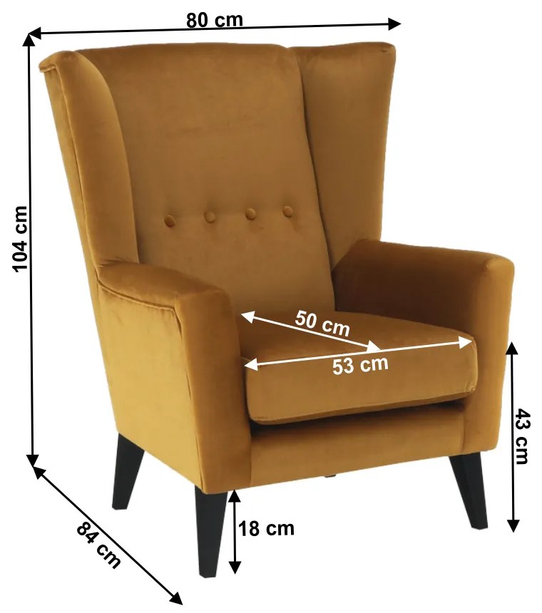 Fotel Rodeza Kronos 01 (Réz + Fekete) . 809436
