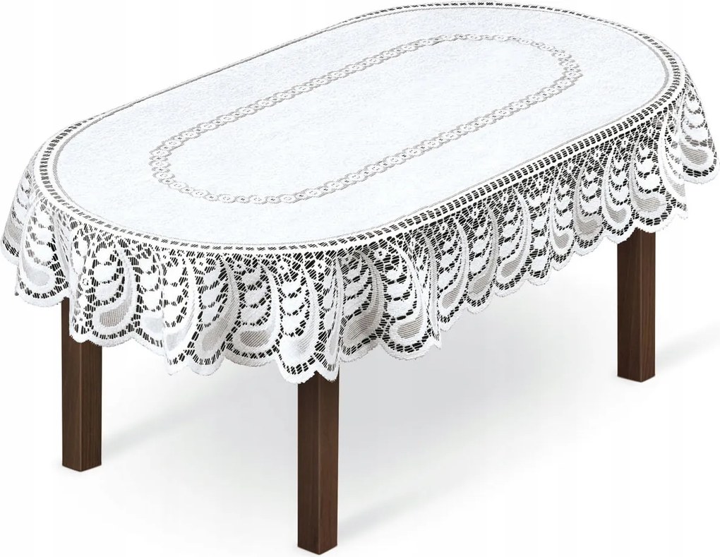 Mg Abrosz Jacquard 255061 ovális Fehér 130x180cm Ovális Ár