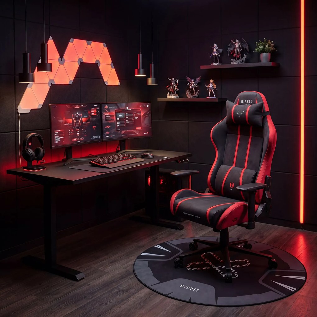 Szövet gamer szék fekete-piros Diablo X-One 2.0 Bloody Mary King