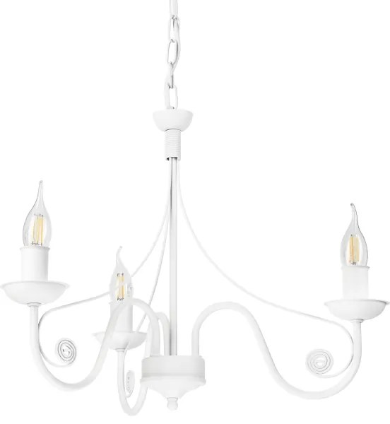 Csillár láncon DONATO 3xE14/40W/230V fehér