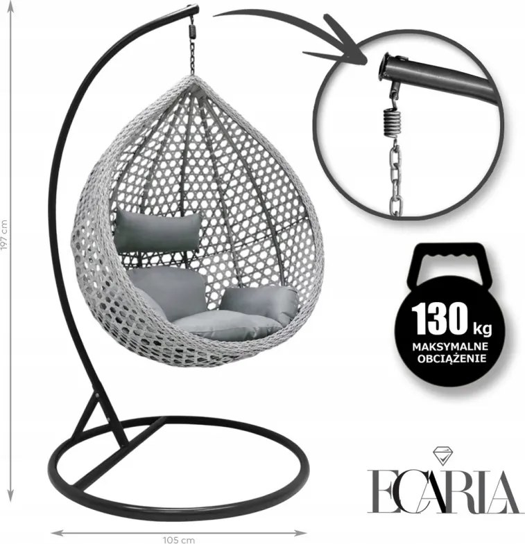 Függő szék hinta báb párnákkal KR27