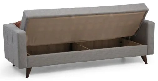 Háromszemélyes kihúzható kanapé KORFU világosszürke