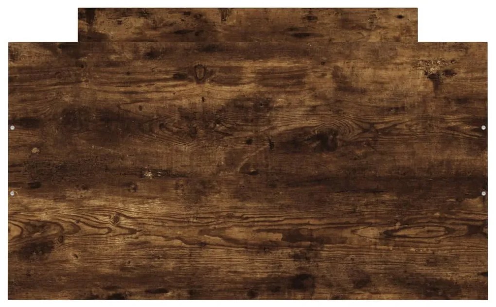 füstös tölgy színű ágykeret fej- és lábtámlával 90 x 200 cm