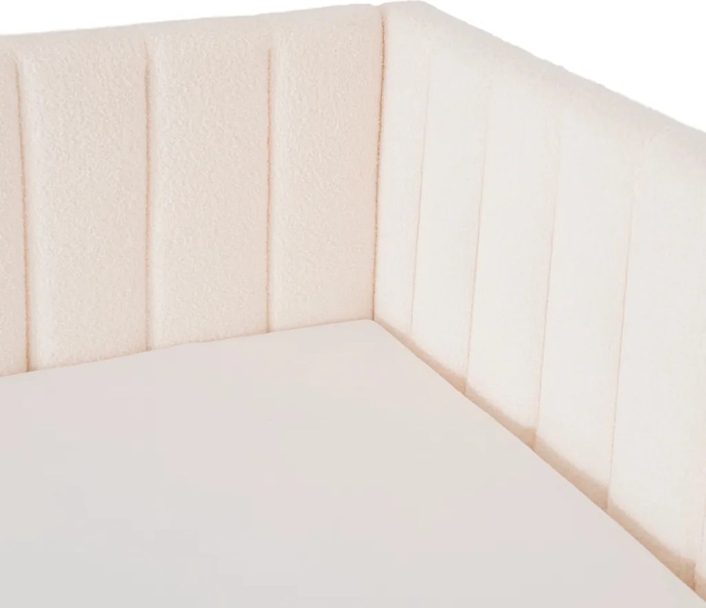 VILLEMO 90x200 krém bouclé ágy