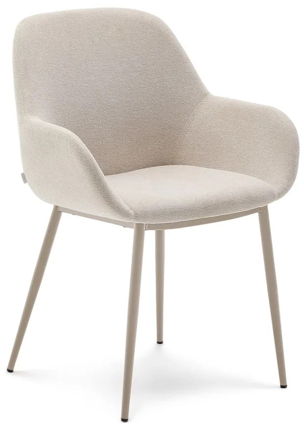 Krémszínű étkezőszék Konna – Kave Home
