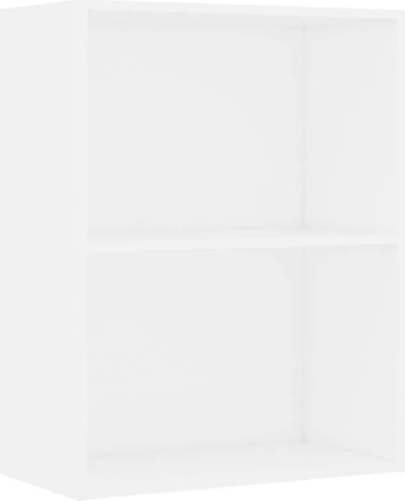 vidaXL fehér szerelt fa könyvespolc 60x30x76,5 cm