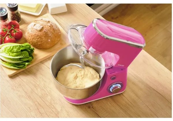 Sencor - Rozsdamentes acéltálas konyhai robotgép 1300W/230V, rózsaszín