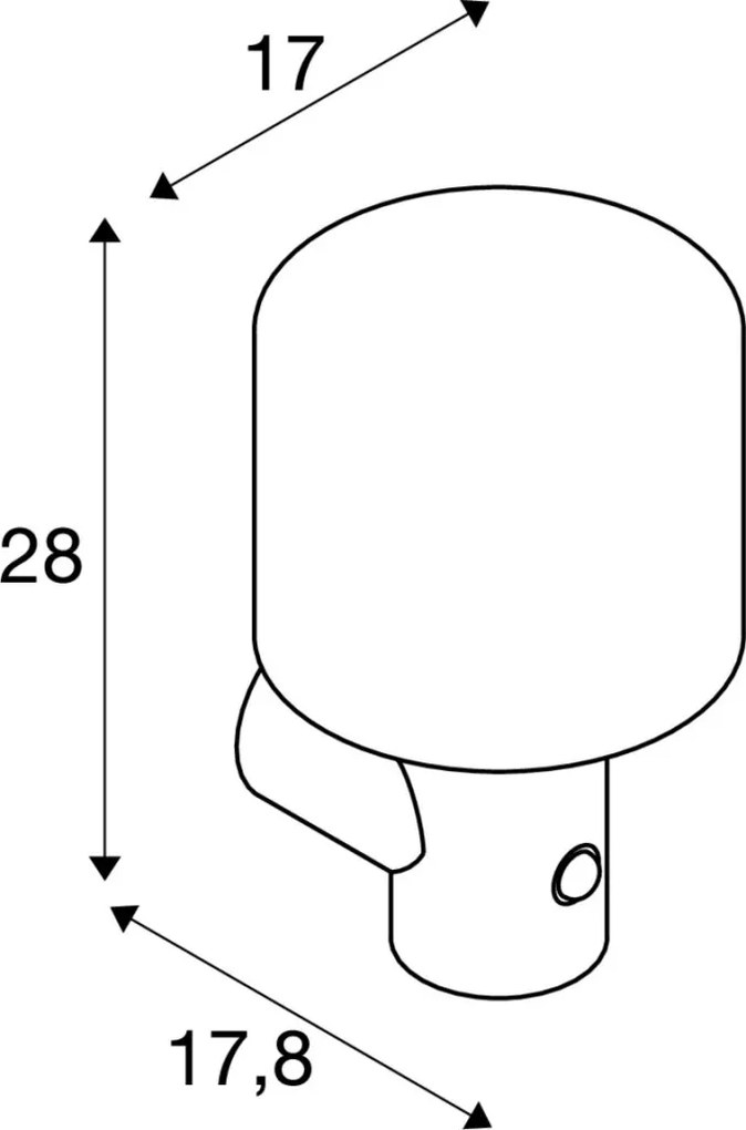 SLV 1004679 OVALISK Modern Kültéri Fali Lámpa Antracit LED IP65