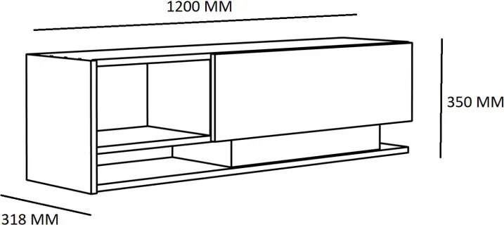 Damla TV-állvány, 120 cm