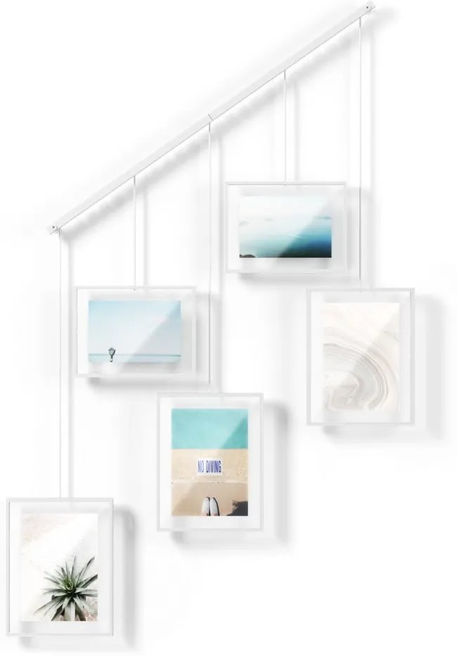 Fehér fém fali képkeret szett 5 db-os 66x69 cm Exhibit – Umbra