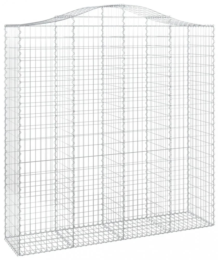 2 db íves horganyzott vas gabion kosár 200x50x200/220 cm