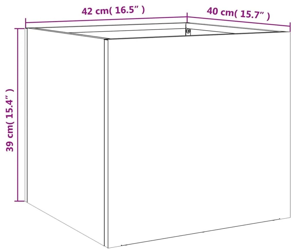 vidaXL 2 db fehér acél növénytartó 42 x 40 x 39 cm