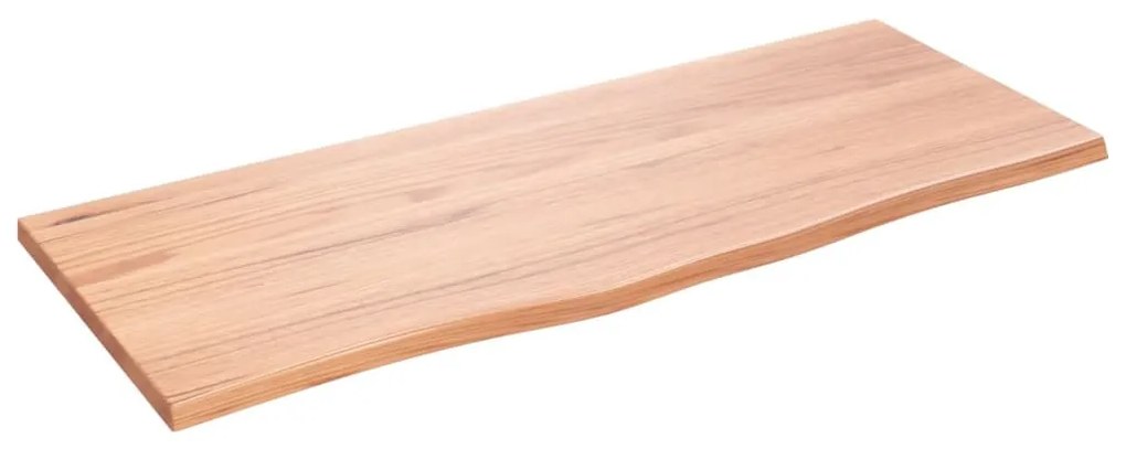 világosbarna kezelt tömör tölgyfa fali polc 100x40x2 cm