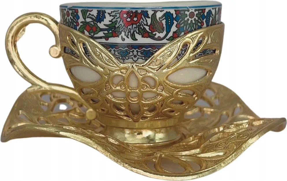 Török eszpresszó csésze török kávé mintával, csészealjjal 70ml