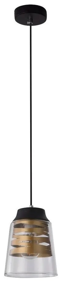 Fekete függőlámpa üveg búrával Fresno – Candellux Lighting