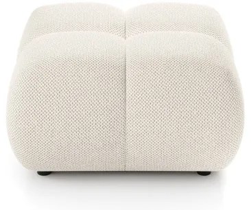 Kárpitozott ALMADA puff 72x72 cm, krémszínű