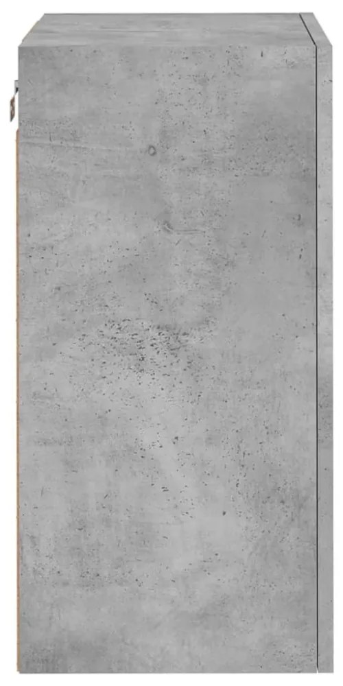 betonszürke szerelt fa fali TV-szekrény 40,5 x 30 x 60 cm