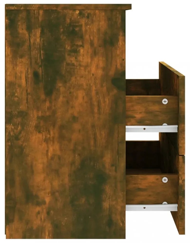 2 db füstös tölgy színű éjjeliszekrény 50 x 32 x 60 cm