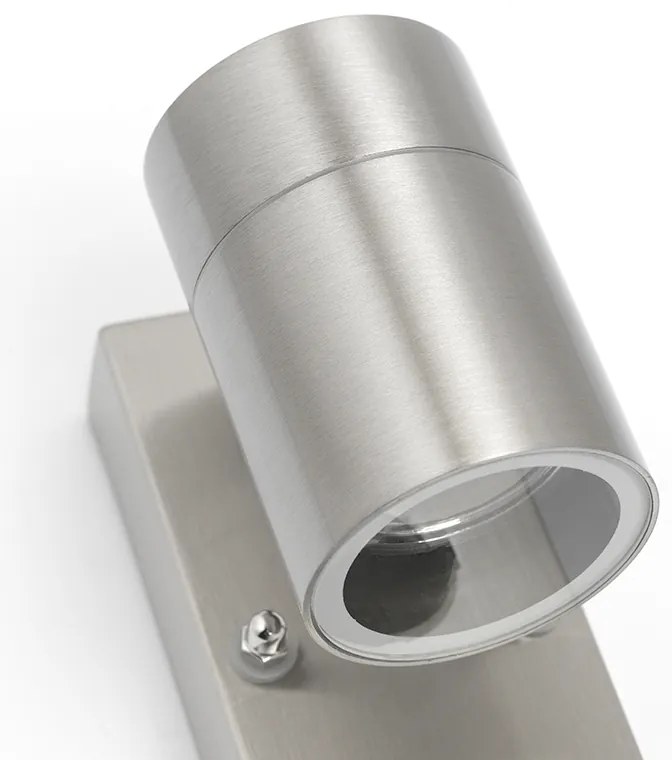 Kültéri fali lámpa acél IP44 mozgásérzékelővel - Solo