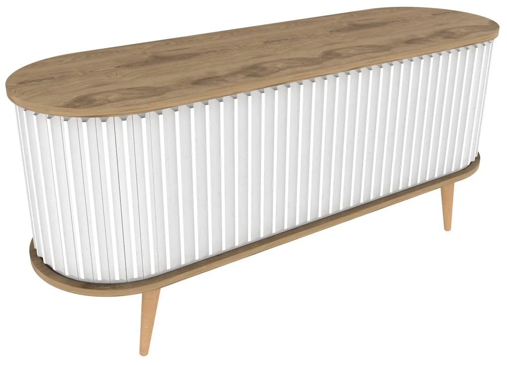 TV szekrény Stor - Oud Oak, White
