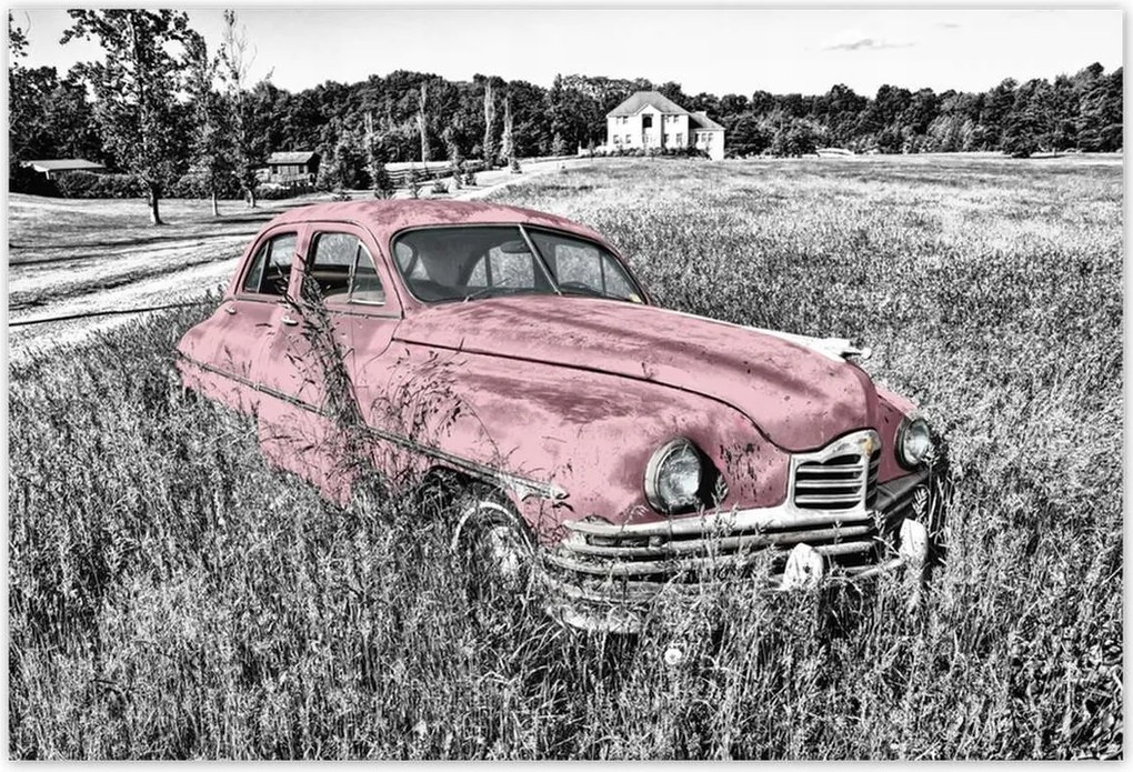 Poszterek 155x105 Rózsaszín nagymama Antik