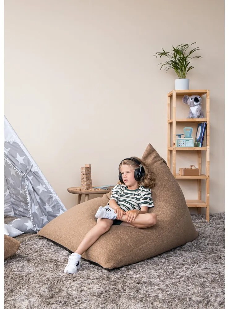 Krémszínű buklé babzsákfotel Razz – SLOWDOWN