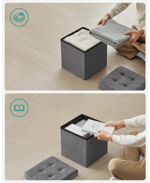 SULTAN puff 30x30 cm szürke