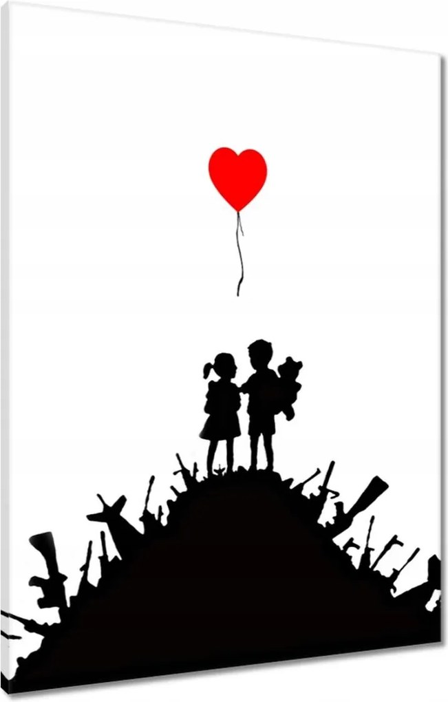 Vászonkép 60x80 Banksy Gyerekek a tetején