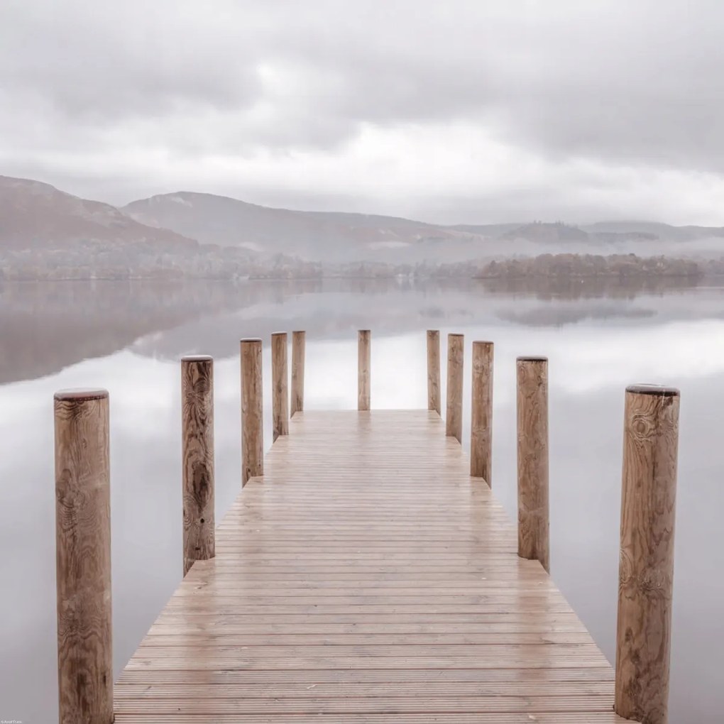 Poszter 60x60cm Móló Derwentwaterben 2, Assaf Frank